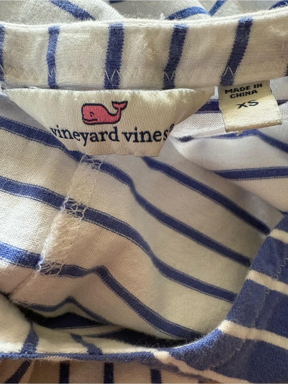 Vineyard Vines Blue and White Striped V‑Neck T Shirt Dress - Picture 5 of 8